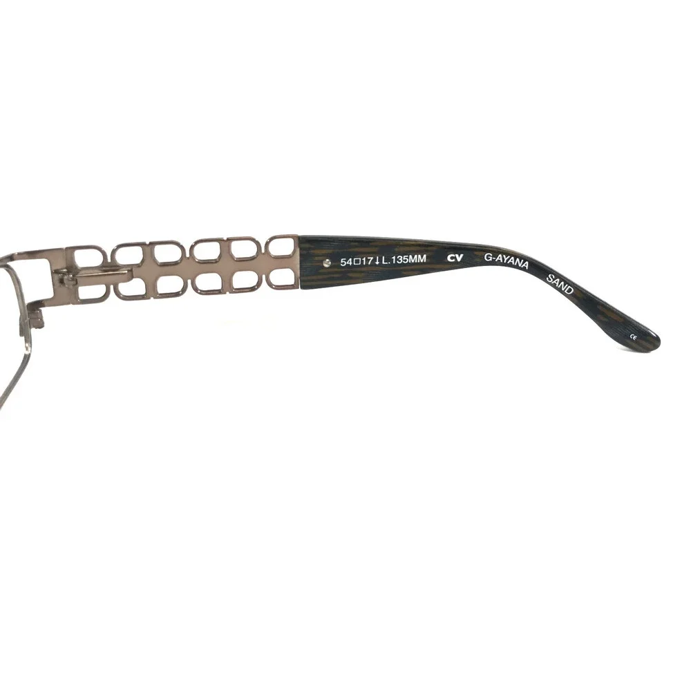 BCBGMAXAZRIA Eyeglasses Frames G-AYANA SAND Brown Gold Rectangle 54-17-135